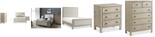 Furniture Parker Upholstered Bedroom Furniture, 3-Pc. Set (Full Bed, Chest & Nightstand), Created for Macy's